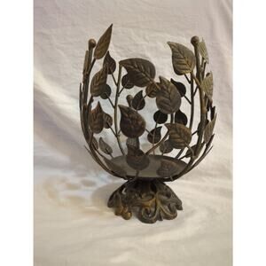 Stems And Leaves Large Sculptural Forest Cottage Country Home Candle Holder
